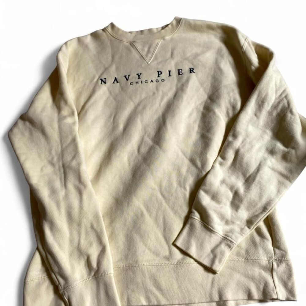 Pier-one Women's Yellow and Cream Sweatshirt
